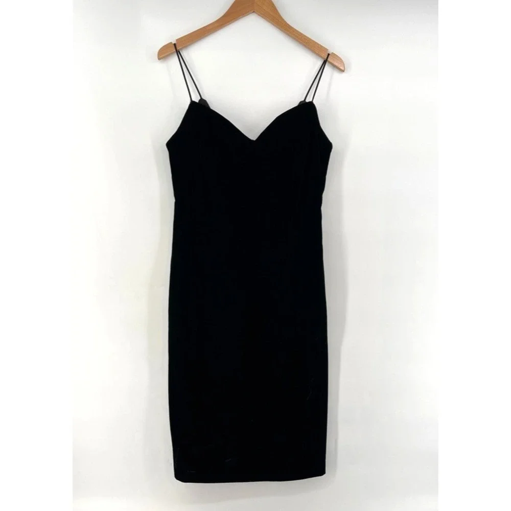 Vintage Cachet Velvet Dress Black Sweetheart Goth Whimsigoth Prom Party S/M?